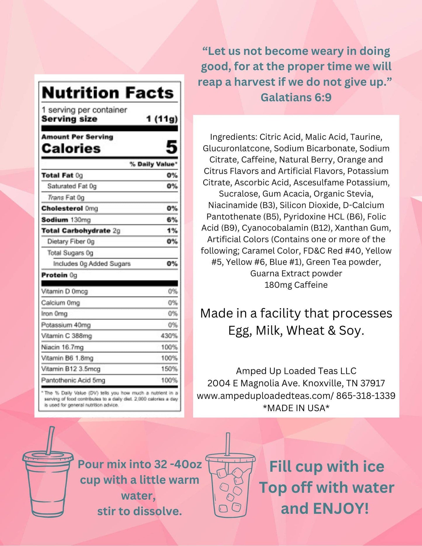 Dolly Drop Loaded Tea Dry Mix