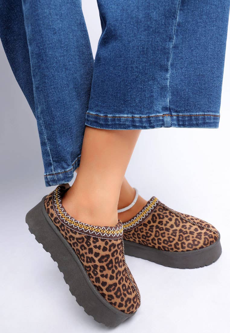 Ottawa Leopard Print Platform Classic Slip Ons: Leopard / US-8 / UK-6 / EU-39