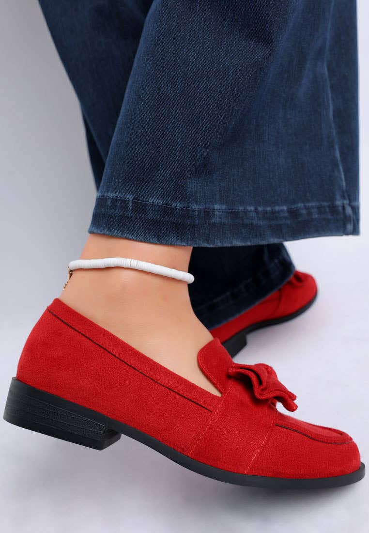 Havisham Bow Accent Heeled Loafers: Black / US-7 / UK-5 / EU-38